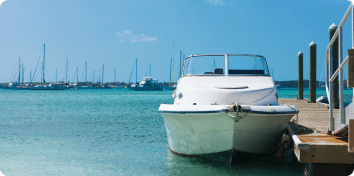 Boat docked at a pier