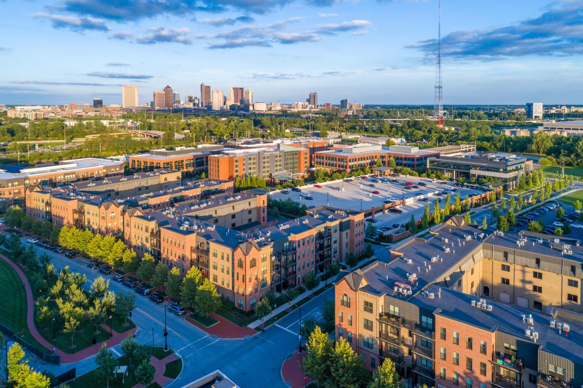 a city with many buildings