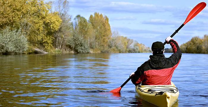 a person in a kayak